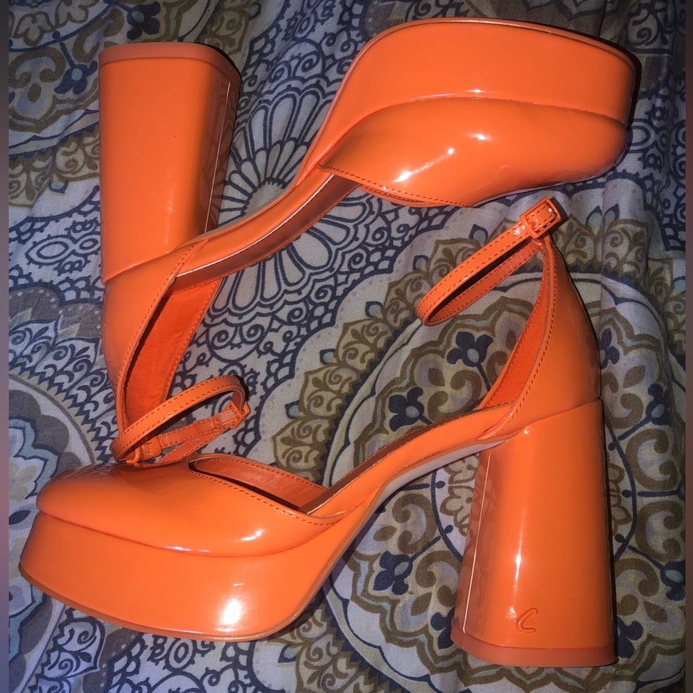 New Circus NY By Sam Edelman Women’s Orange Popsicle Platform Shoes Size 6.5
